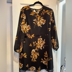 Black and flowers dress